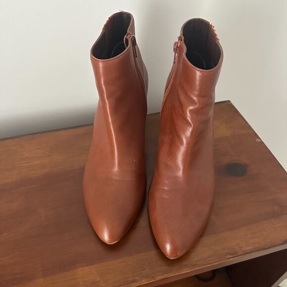 David Tate ankle booties, cognac brown leather - Picture 6 of 6